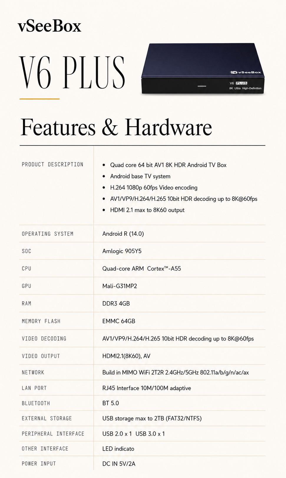vSeeBox V6 Plus